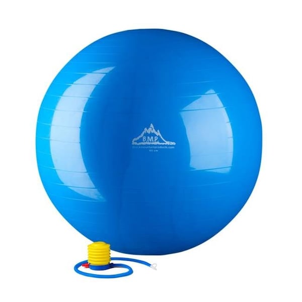 Black Mountain Products Black Mountain Products 45cm Blue Gym Ball 45 cm Static Strength Exercise Stability Ball with Pump; Blue 45cm Blue Gym Ball - main
